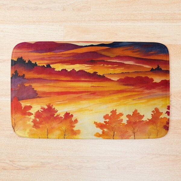 Item preview, Warm summer mountain nature in shades of red and orange! designed and sold by Giulivo Store Graphic.