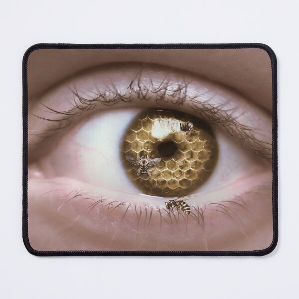 Item preview, Honeycomb Eye – Surreal Bee Macro Portrait designed and sold by Elianne Turennout.