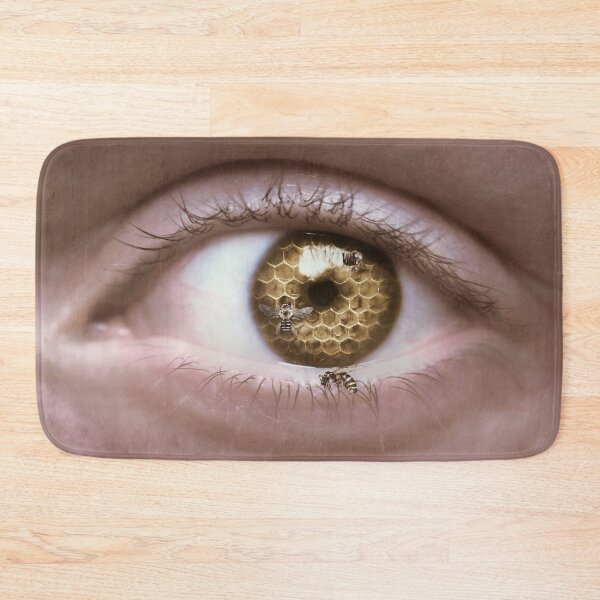 Item preview, Honeycomb Eye – Surreal Bee Macro Portrait designed and sold by Elianne Turennout.