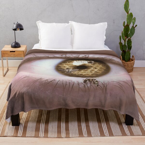 Item preview, Honeycomb Eye – Surreal Bee Macro Portrait designed and sold by Elianne Turennout.
