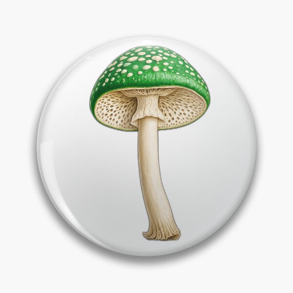 Item preview, Green Amanita Mushroom Illustration designed and sold by Bio Tech Art.