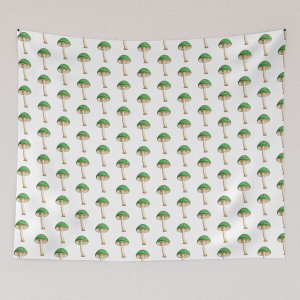 Item preview, Green Amanita Mushroom Illustration designed and sold by Bio Tech Art.