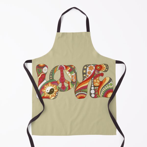 Item preview, Vintage Psychedelic Love Art Taupe– Retro Hippie Rainbow Groovy Peace Design designed and sold by Kellie Espie Art.