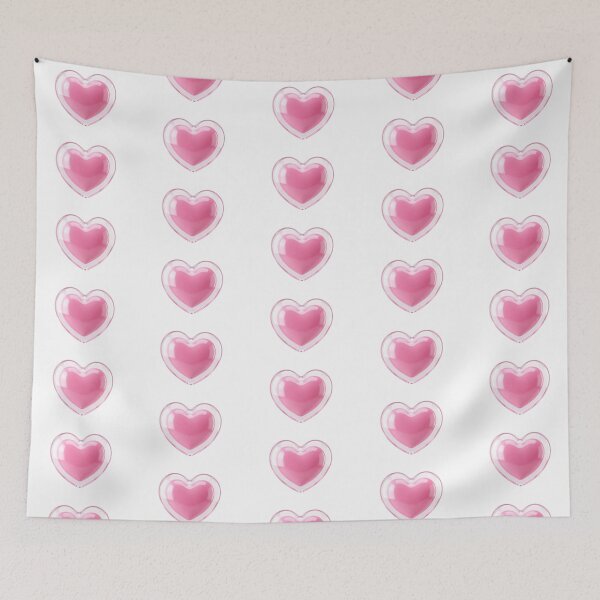 Item preview, Pink Glass Heart 3D Glossy Jelly Aesthetic designed and sold by Cleairydelulu.