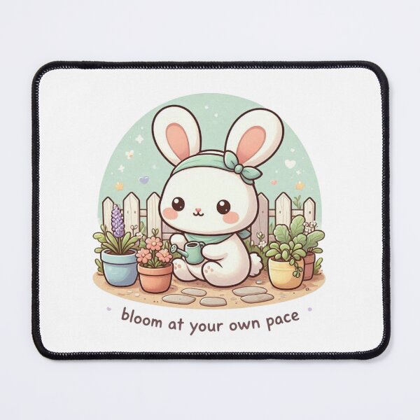 Item preview, Cute Chibi Bunny Gardening Bloom At Your Own Pacebloom at your own pace designed and sold by carestazafeli.