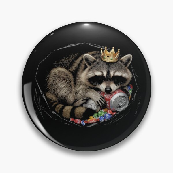 Item preview, Sleepy Raccoon King, Trash Bag Lounge Critter Design designed and sold by Avery Lane Studios.