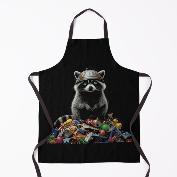 Item preview, Whimsical Raccoon Trash Kitty Art, Green Eyes Animal designed and sold by Avery Lane Studios.