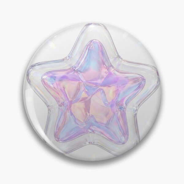 Item preview, Y2K 3D Iridescent Star Bubble Jelly Aesthetic designed and sold by Cleairydelulu.