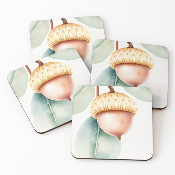 Item preview, Elegant Watercolor Acorn with Sage Green Leaves designed and sold by Vida e Arte.