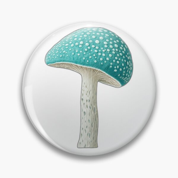 Item preview, Turquoise Amanita Mushroom Illustration designed and sold by Bio Tech Art.