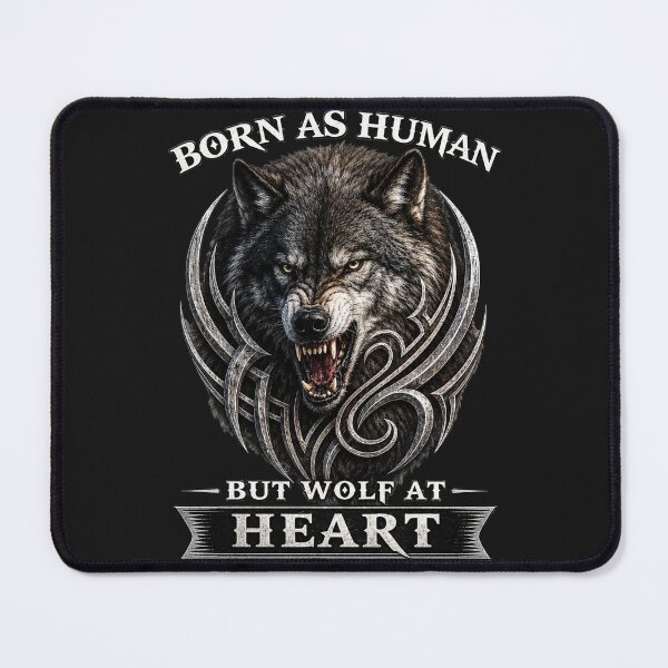 Item preview, Born As Human But Wolf At Heart designed and sold by INKRebelGraphic.