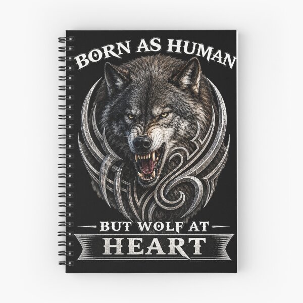 Item preview, Born As Human But Wolf At Heart designed and sold by INKRebelGraphic.