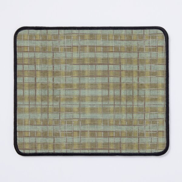 Item preview, Broken Linen Plaid Olive Seafoam  designed and sold by TanglePatch.