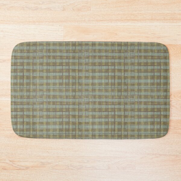 Artikelvorschau, Broken Linen Plaid Olive Seafoam entworfen und verkauft von TanglePatch.