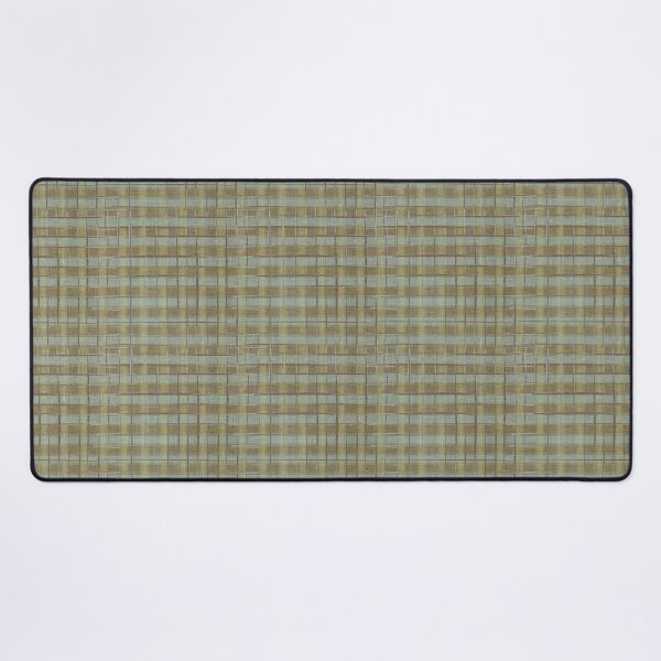 Item preview, Broken Linen Plaid Olive Seafoam designed and sold by TanglePatch.