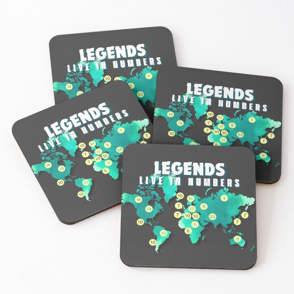 Item preview, Legends Live In Numbers World Map Football Art designed and sold by AXENT Designs.