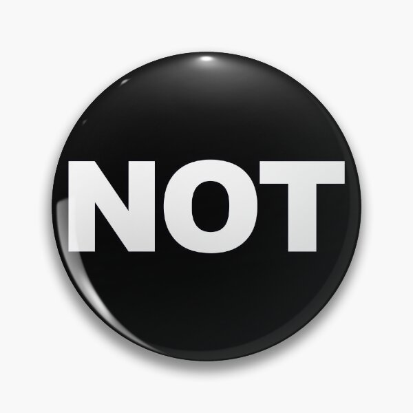Item preview, NOT — White Minimal Bold Type Statement designed and sold by WORDPAUSE.