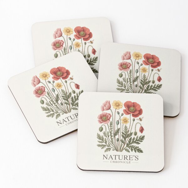Item preview, Nature's Chronicle Botanical Poppy Art designed and sold by NuvoraNest.