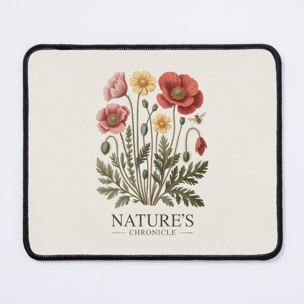 Item preview, Nature's Chronicle Botanical Poppy Art designed and sold by NuvoraNest.