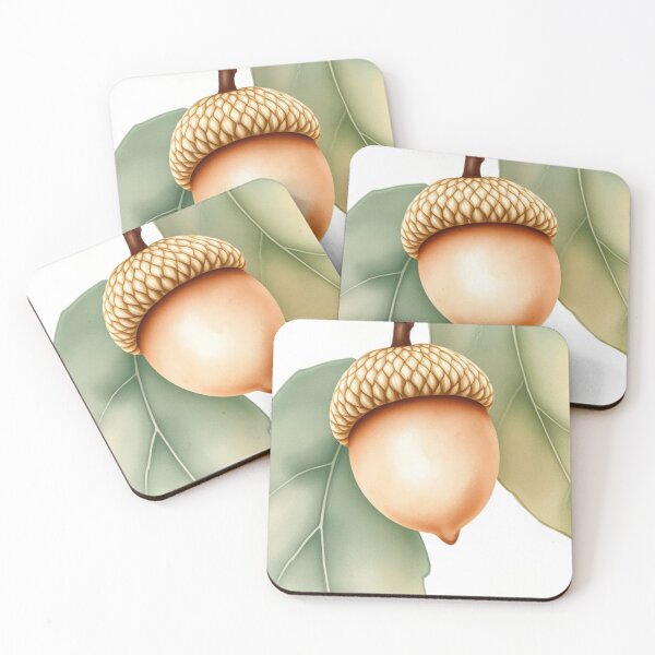 Item preview, Detailed Watercolor Acorn Illustration with Oak Leaves designed and sold by Vida e Arte.