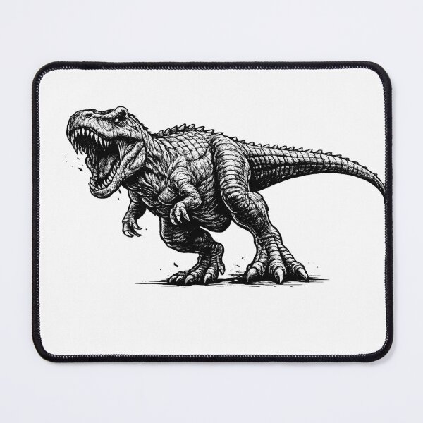 Item preview, Realistic minimalistic black and white t-rex designed and sold by Minimalisticaly.