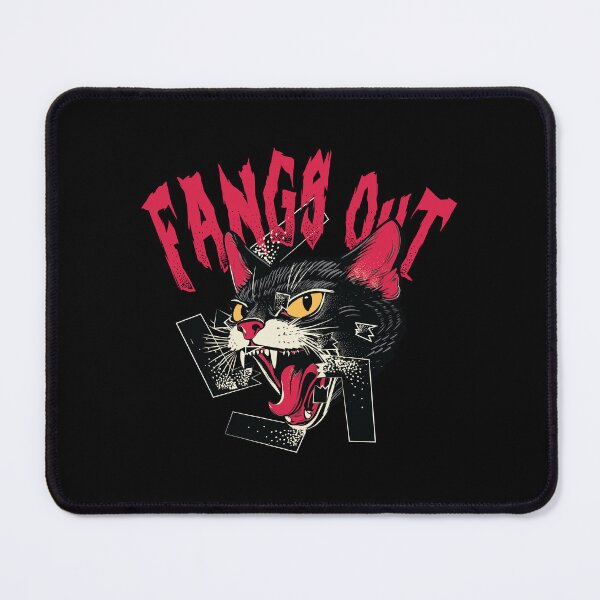 Item preview, black cat fangs out (Antifa) designed and sold by remerasnerdas.