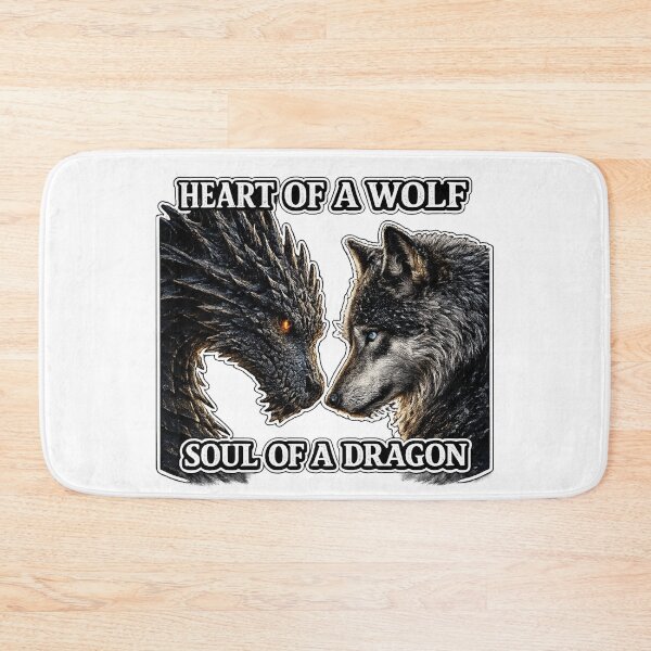 Item preview, Heart of a Wolf, Soul of a Dragon designed and sold by INKRebelGraphic.