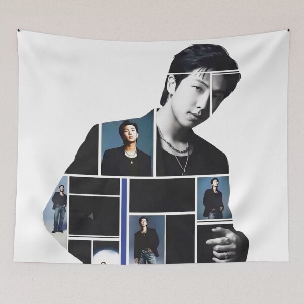 Item preview, RM Namjoon ARIRANG Geometric Silhouette | BTS Dark Aesthetic Collage Art designed and sold by Mooncreates7.