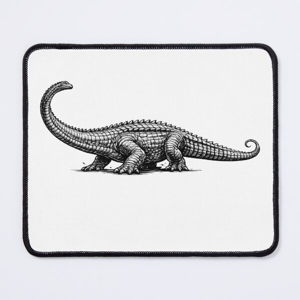 Item preview, Realistic minimalistic black and white diplodocus designed and sold by Minimalisticaly.