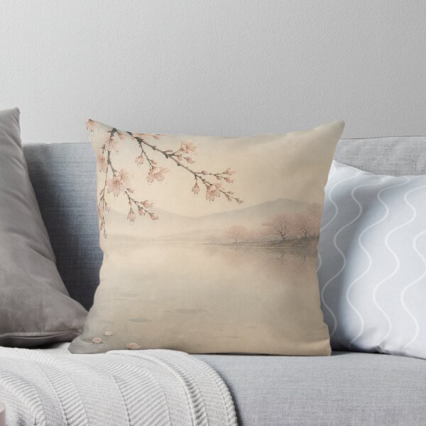 Item preview, Cherry Blossoms After Rain | Japandi Sakura Art designed and sold by SereniBloom.