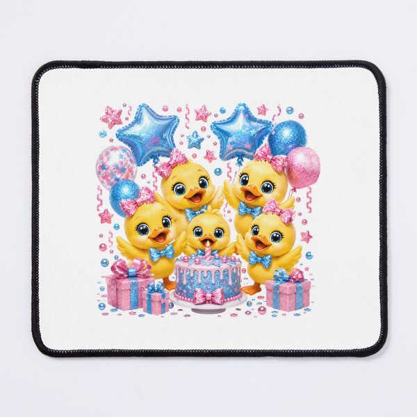 Item preview, Cute Blue & Pink Glitter Duck Birthday Party Clipart | Four Kawaii Ducklings Celebration designed and sold by Celebrate & Sparkle.