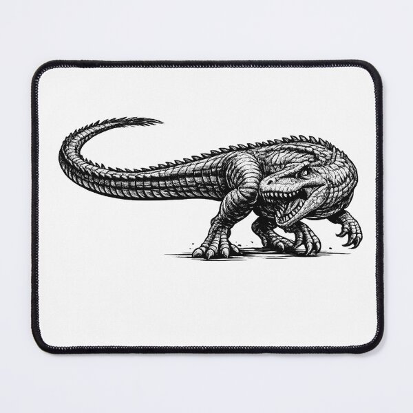 Item preview, Realistic minimalistic black and white velociraptor designed and sold by Minimalisticaly.