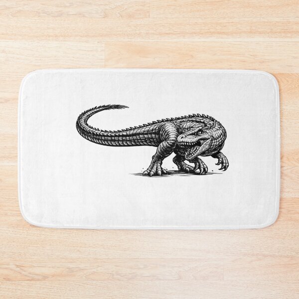 Item preview, Realistic minimalistic black and white velociraptor designed and sold by Minimalisticaly.