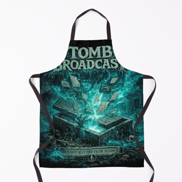 Item preview, TOMB BROADCAST – Vintage Death Metal Forbidden Transmission Artwork designed and sold by RetroCrypt Studio.