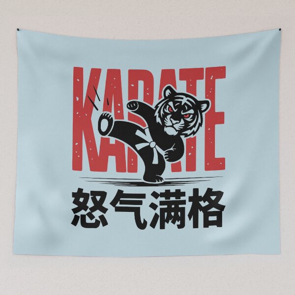 Item preview, Karate Tiger Chinese Character Funny Martial Arts designed and sold by NosandEdgy.
