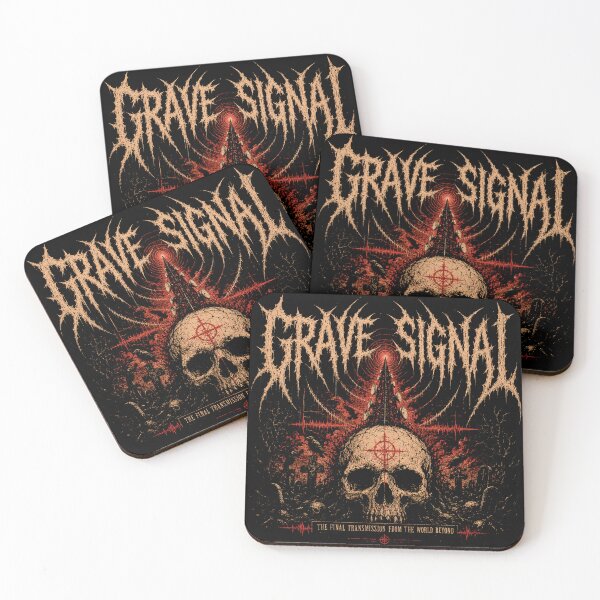 Item preview, GRAVE SIGNAL – Vintage Death Metal Horror Artwork designed and sold by RetroCrypt Studio.