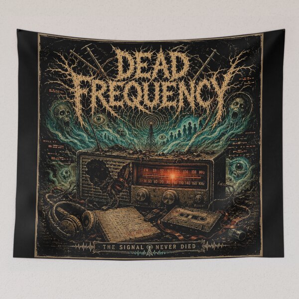 Item preview, DEAD FREQUENCY – Vintage Death Metal Cosmic Horror Artwork designed and sold by RetroCrypt Studio.