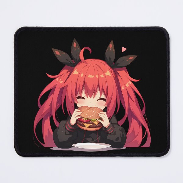 Item preview, Kotori Itsuka Date A Live Chibi Kawaii Burger Red Lively Anime Girl Cute Charm designed and sold by earlobejerk.