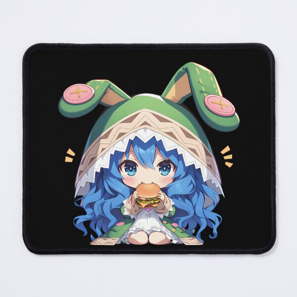Item preview, Yoshino Himekawa Date A Live Chibi Kawaii Burger Blue Gentle Anime Girl Charm designed and sold by earlobejerk.