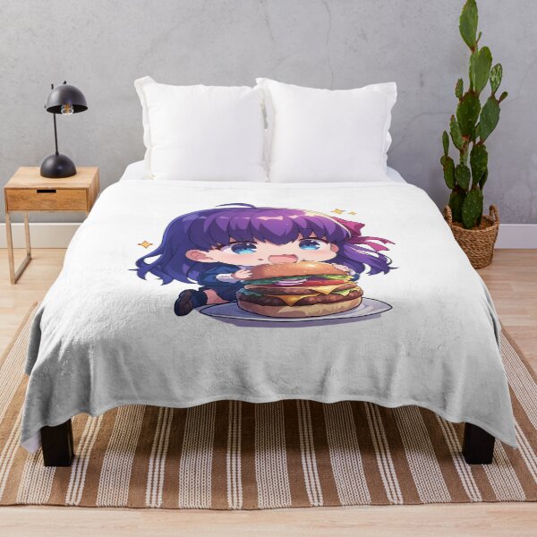 Item preview, Sakura Matou Fate Stay Night Chibi Burger Smile designed and sold by earlobejerk.