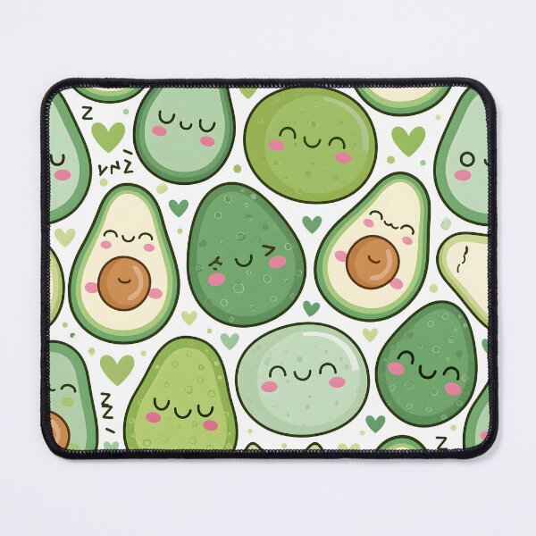 Item preview, Cute Kawaii Avocado Seamless Pattern designed and sold by Mirage-Ink.