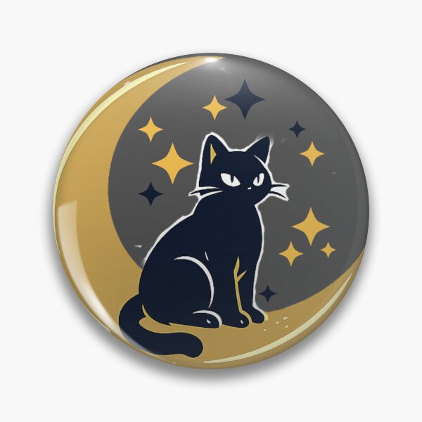 Item preview, Black Cat on Crescent Moon designed and sold by NeoSakura.