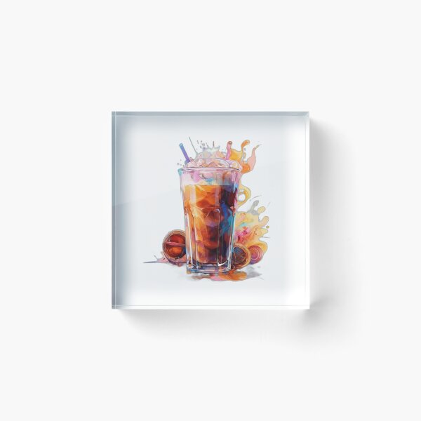 Item preview, Iced Coffee Addict Vibrant Illustration designed and sold by Shadow-Stone.