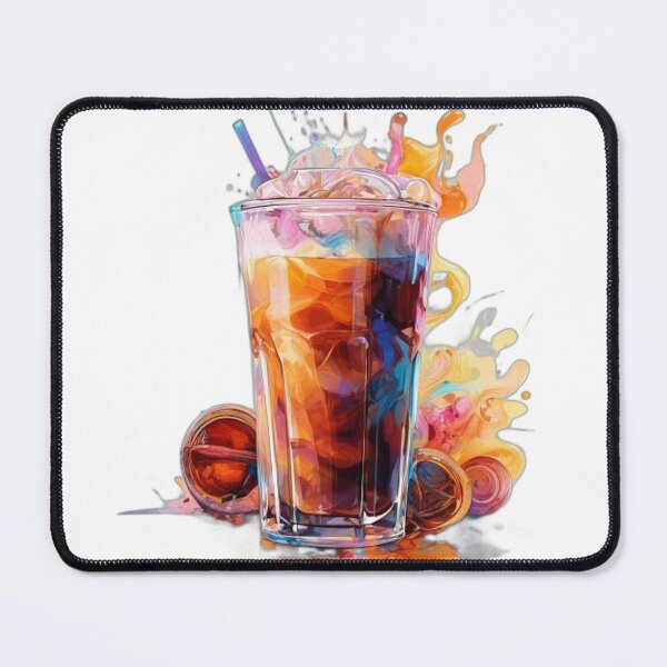 Item preview, Iced Coffee Addict Vibrant Illustration designed and sold by Shadow-Stone.