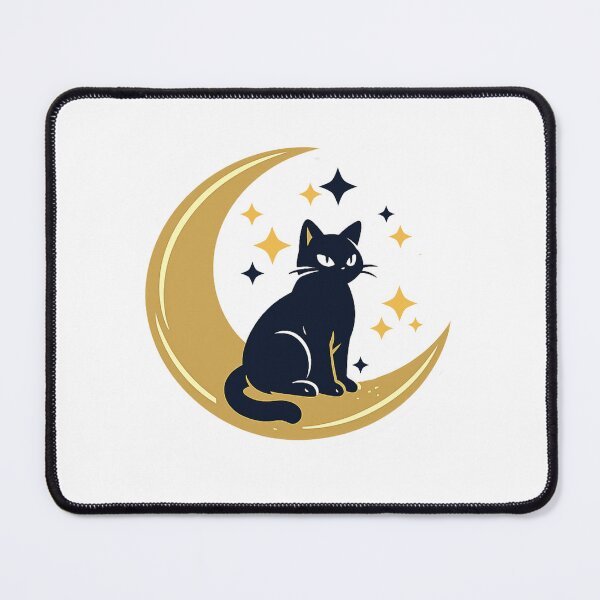 Item preview, Black Cat on Crescent Moon designed and sold by NeoSakura.