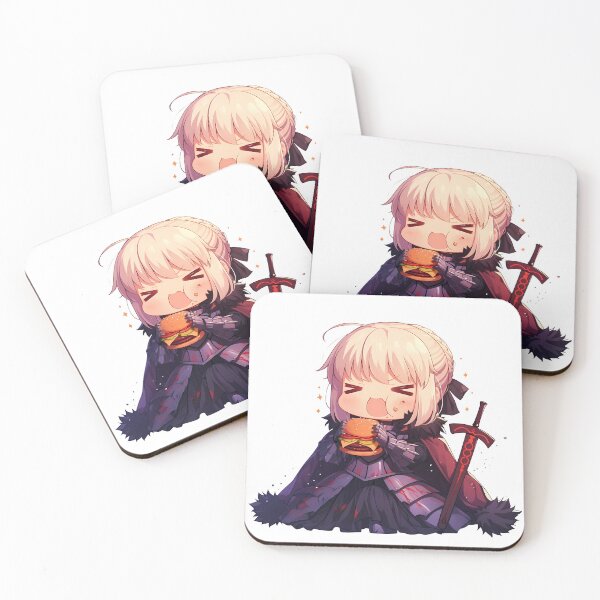 Item preview, Saber Alter Fate Stay Night Chibi Burger Snack Queen designed and sold by earlobejerk.