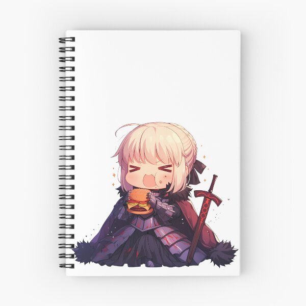 Item preview, Saber Alter Fate Stay Night Chibi Burger Snack Queen designed and sold by earlobejerk.