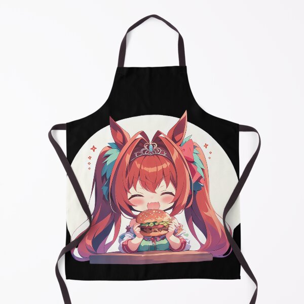 Item preview, Daiwa Scarlet Uma Musume Pretty Derby Chibi Kawaii Burger Cheerful Anime Girl designed and sold by earlobejerk.