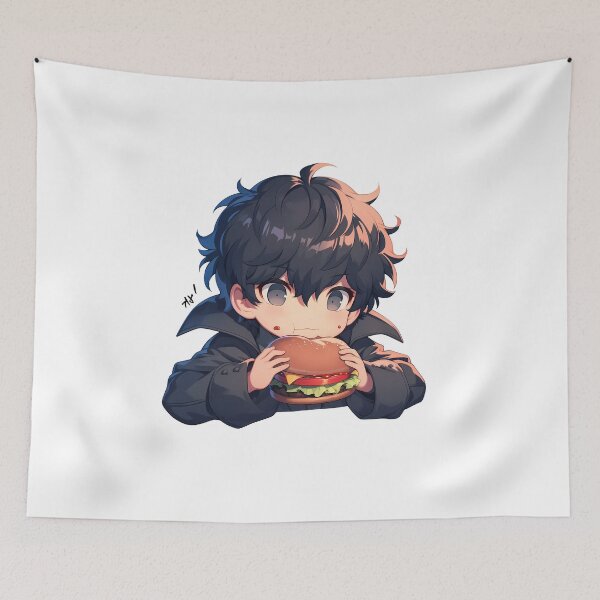 Item preview, Ren Amamiya Persona 5 Chibi Burger Phantom Snack designed and sold by earlobejerk.