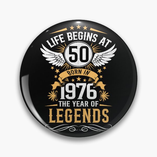 Item preview, Life Begins At 50, 1976 The Year of legends 50th Retro Birthday Gift designed and sold by FernaRoje.